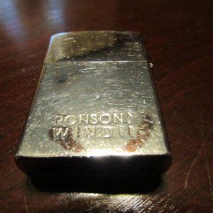 Vintage Ronson Wind ll Silver Windproof Lighter